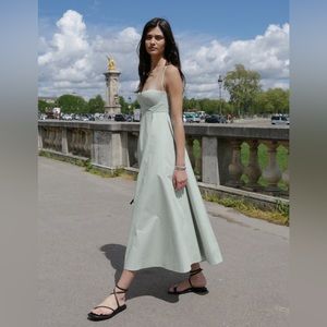 NWT Revolve Pixie Market ANTONIA PADDED DRESS IN SAGE